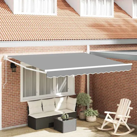 vidaXL Udtrækkelig Markise Hvid 300 x 250 cm Aluminium