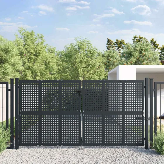 vidaXL Havelåge 300x125 cm stål antracitgrå