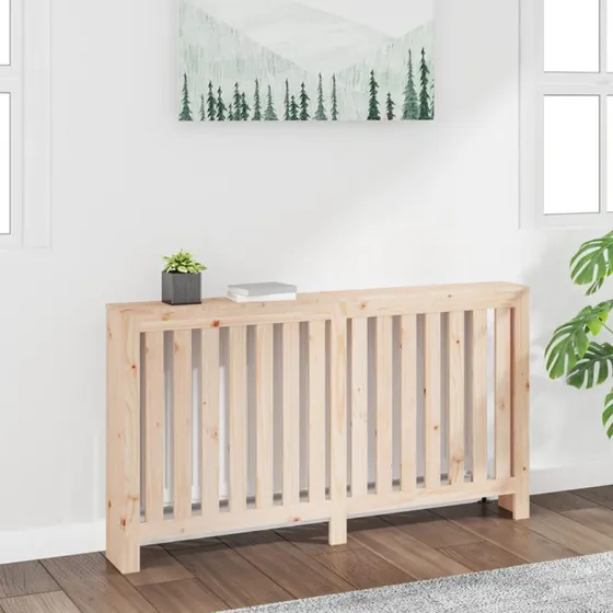 vidaXL Radiatorskjuler 153x19x84 cm massivt fyrretræ