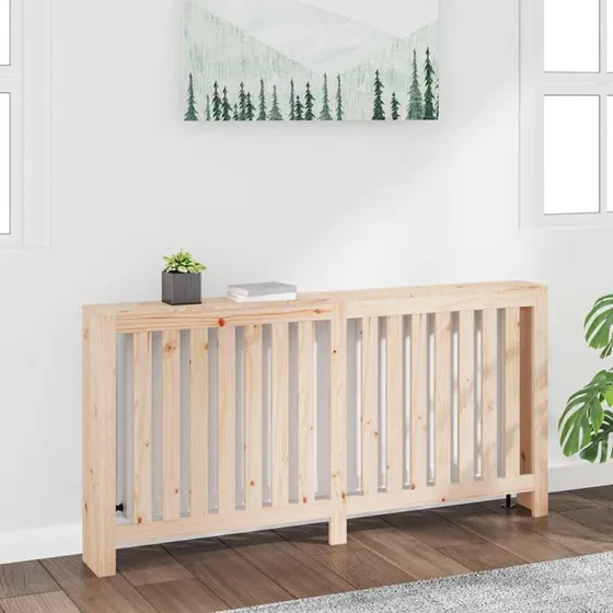 vidaXL Radiatorskjuler 169x19x84 cm massivt fyrretræ