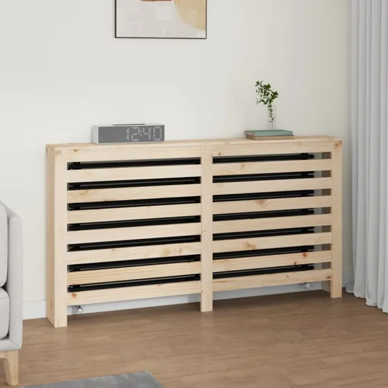 vidaXL Radiatorskjuler 153x19x84 cm i massivt fyrretræ