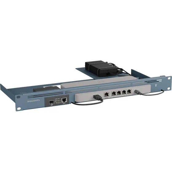 Rackmount.IT RM-CI-T23MC - 1U blå monteringsbeslag til 19" rack