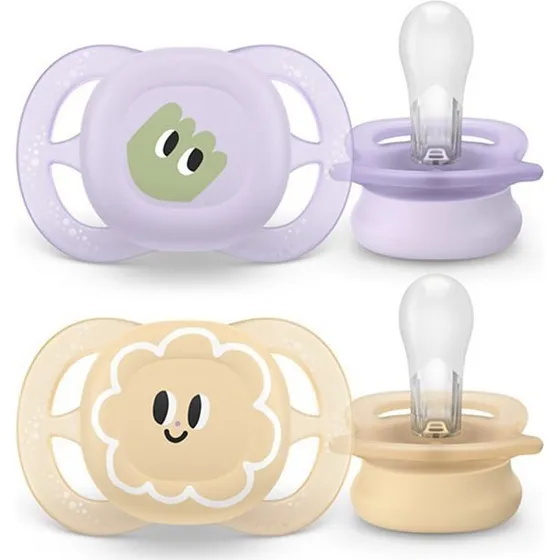 Philips Avent Ultrastart 0-2 måneder, 2 stk, Gul/Lilla