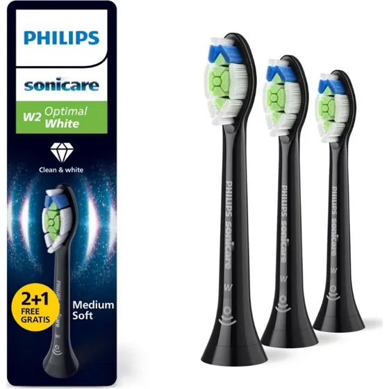 Philips Sonicare W2 Optimal White Børstehoveder Sort 3 stk