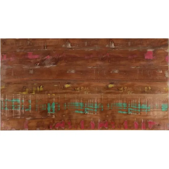 vidaXL bordplade 100x60x2,5 cm massivt genbrugstræ