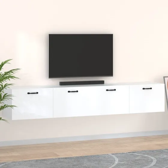 vidaXL Vægskabe 2 stk. 100x36,5x35 cm hvid konstrueret træ