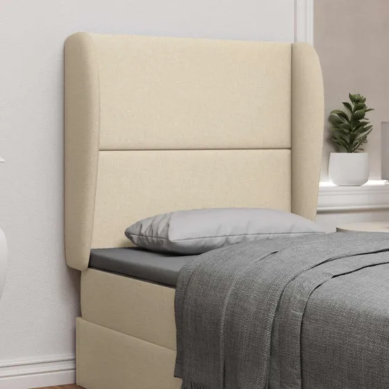 vidaXL Wave Ear Hovedgærdeøre Creme 80 x 23 x 6 cm