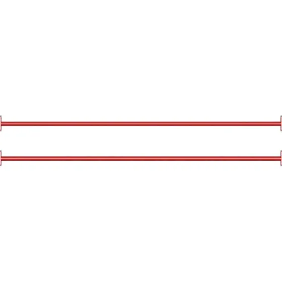vidaXL Kolbøttestang 2 stk. 125 cm rød stål