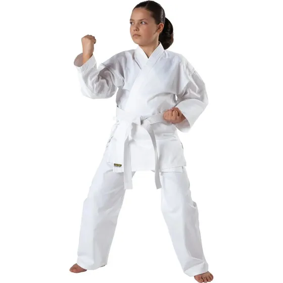 KWON Clubline Renshu karate-kimono til piger, hvid (100–200 cm)