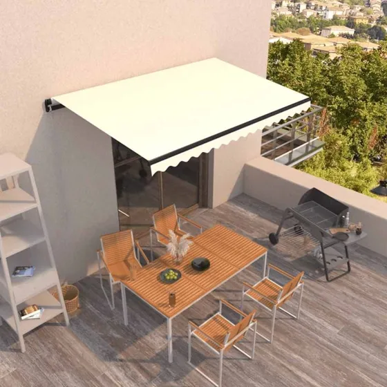 vidaXL Markise 450x300 cm Manuel Creme