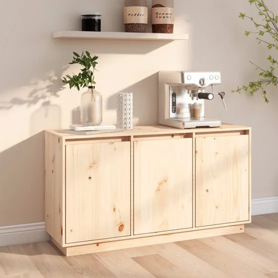 vidaXL Skænk 111x34x60 cm massivt fyrretræ