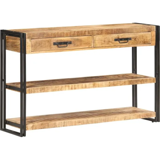 vidaXL Skænk 120x30x75 cm massivt ru mangotræ