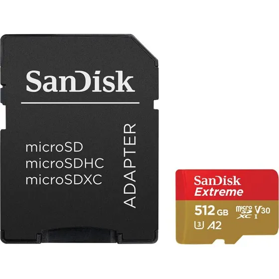 SanDisk Extreme 512GB MicroSDXC 190MB/s A2 C10 V30