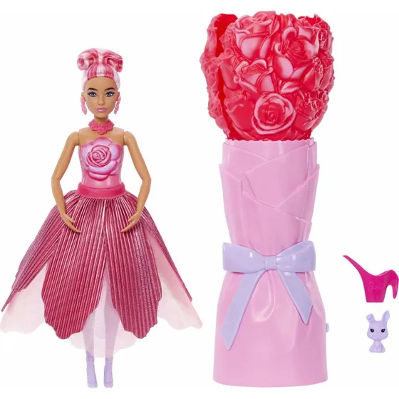 Barbie Flower Reveal Rød Rose – Interaktiv Blomsterdukke med Magisk Afsløring