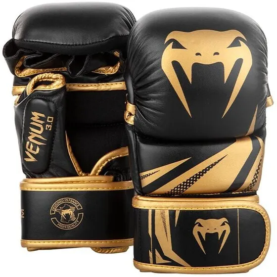 Venum Challenger 3.0 MMA sparringshandsker, Sort/Guld, S