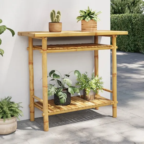 vidaXL Konsolbord 90x37x75 cm Bambus