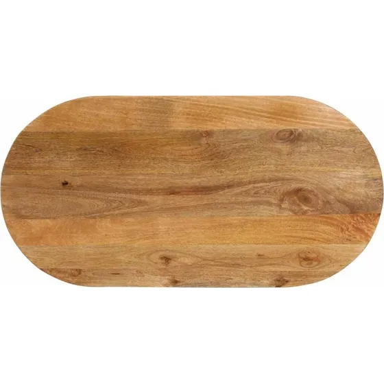 vidaXL oval bordplade 140x60x2,5 cm i massivt mangotræ