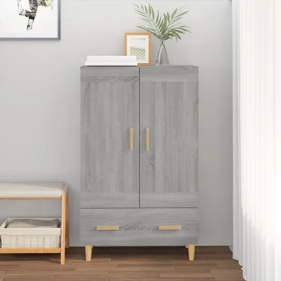 vidaXL Skab 70x31x115 cm Konstrueret Træ Grå Sonoma-Eg