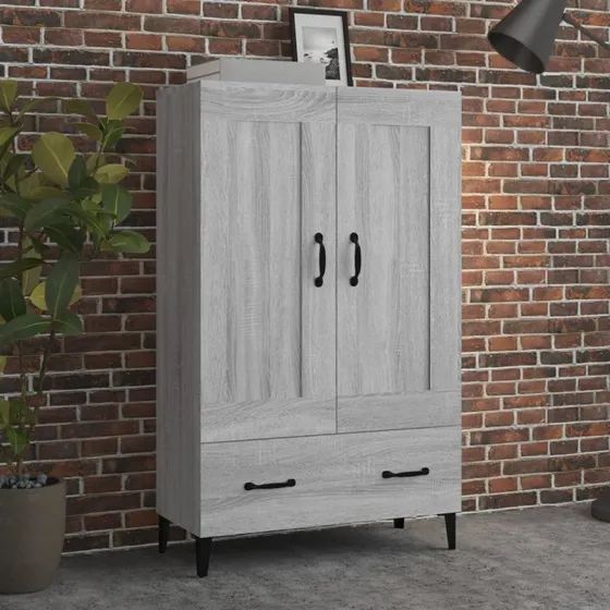 vidaXL Skab 70x31x115 cm Konstrueret Træ Grå Sonoma-Eg