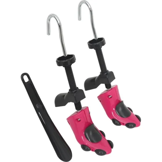 vidaXL Skotræer med skohorn, str. 34-40, plast, pink