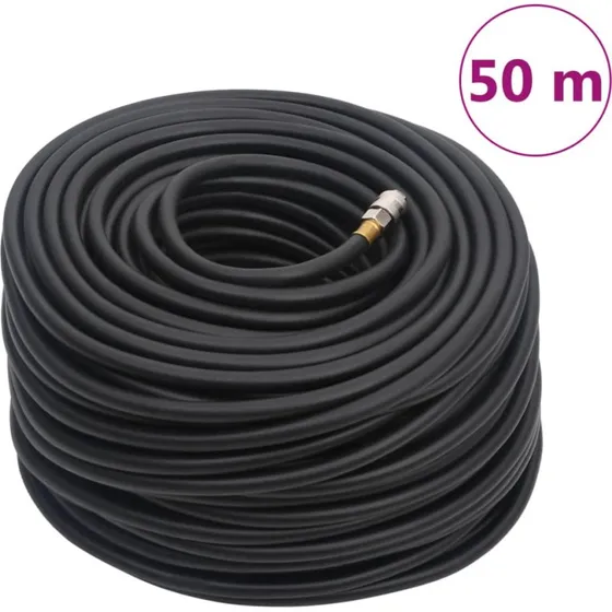 vidaXL hybrid luftslange 0,6" 50 m sort