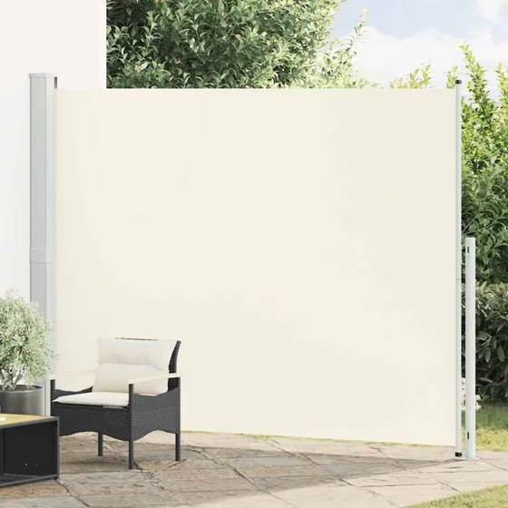 vidaXL sammenrullelig sidemarkise 220x300 cm cremefarvet