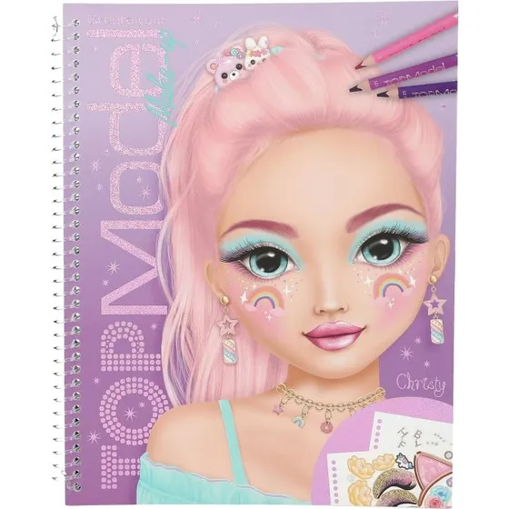 TOPModel Makeup Designbog – 20 sider med ansigter og frisurer