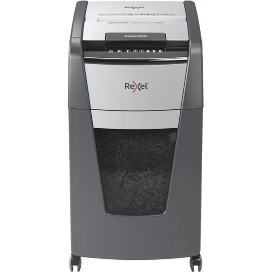 Rexel Optimum AutoFeed+ 225X, krydsmakulering, P4, 60L, sort/grå