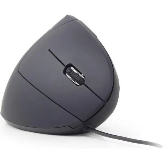 Gembird MUS-ERGO-01 Ergonomisk Vertikal Mus, Sort, USB, 3200 DPI