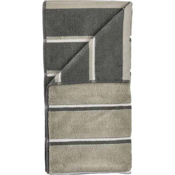 Zone Denmark Sauna Håndklæde 70x140 cm - Stribet Olive