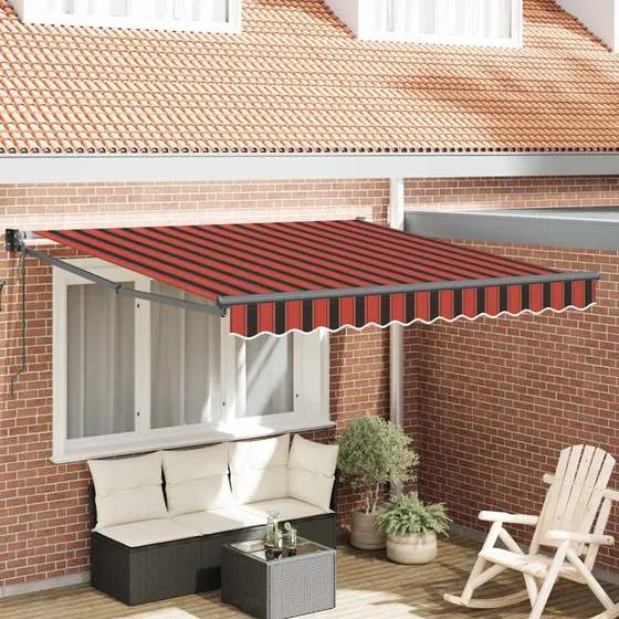 vidaXL Elektrisk Utrækkelig Markise Orange 300 x 250 cm