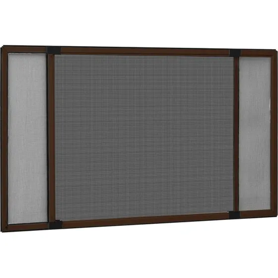 vidaXL Udvideligt Insektnet 75-143x50 cm Brun