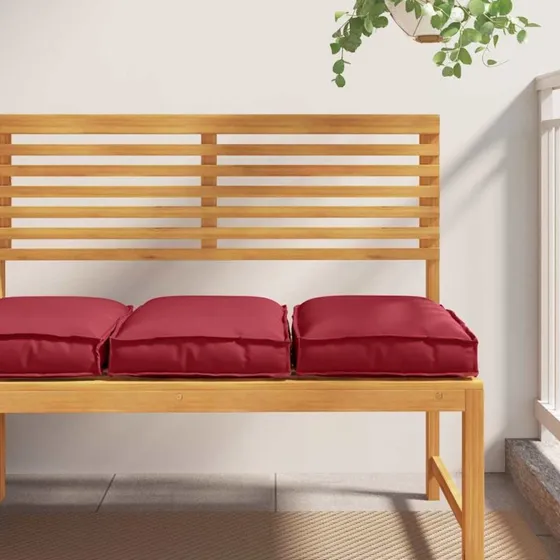 vidaXL Pude 2 stk Vinrød 40 x 40 x 8 cm Oxford stof