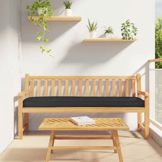 vidaXL Palletpude Sort 200 x 40 x 8 cm Oxfordstof