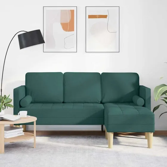 vidaXL Sofa Sæt Mørkegrøn 173x131x67 cm