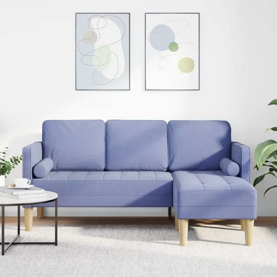 vidaXL Sofa Sæt Jeans Blå 173x131x67 cm