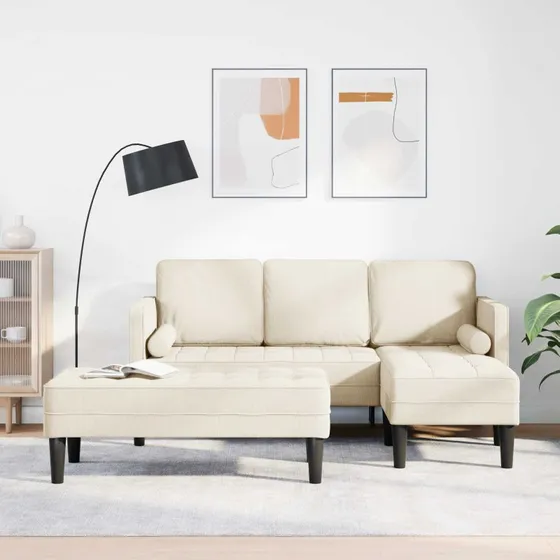 vidaXL Sofa Sæt 2 stk Linned Polyester 173 x 131 x 67 cm