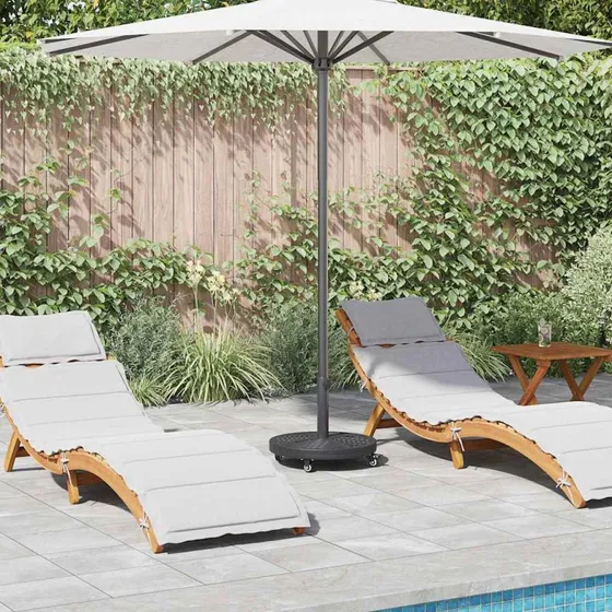 vidaXL Art deco Parasolfod Sort Ø45 cm Jern