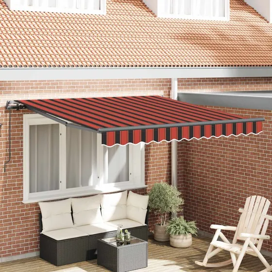 vidaXL Utrækkelig Markise Orange/Brun 300x250 cm