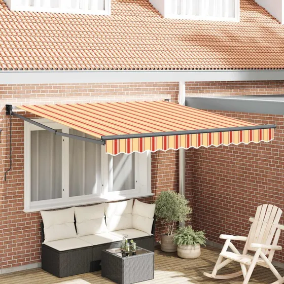 vidaXL Markise Gul og Orange 3,5 x 2,5 m