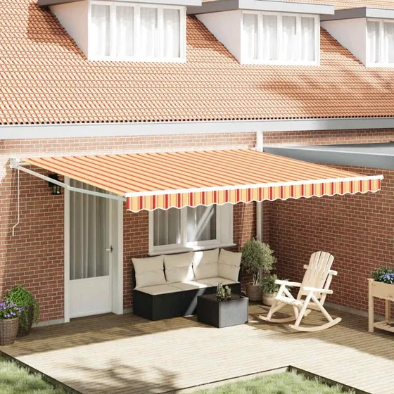 vidaXL Markise Gul og Orange 450 × 300 cm