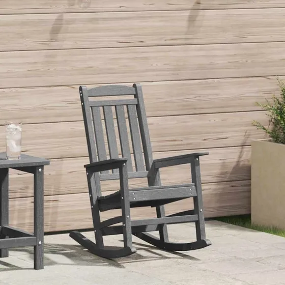 vidaXL Have Gyngestol Lysegrå 92x70x108 cm HDPE