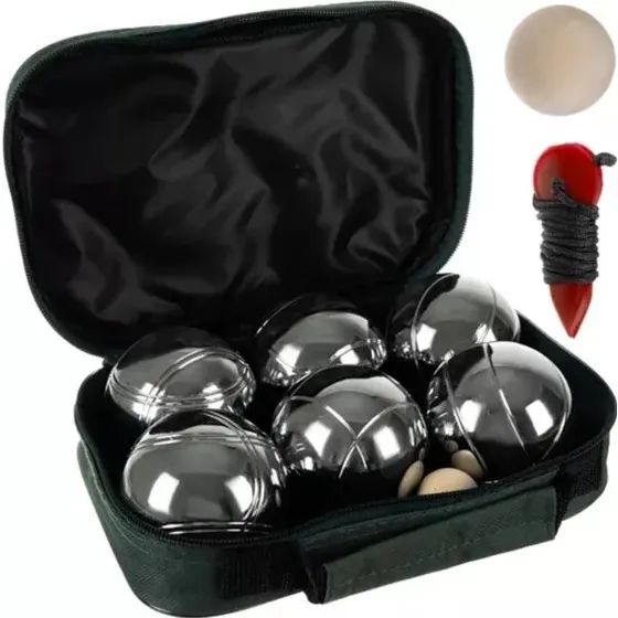 Petanka Boules-st 6 kugler ( 7,3 cm) med etui