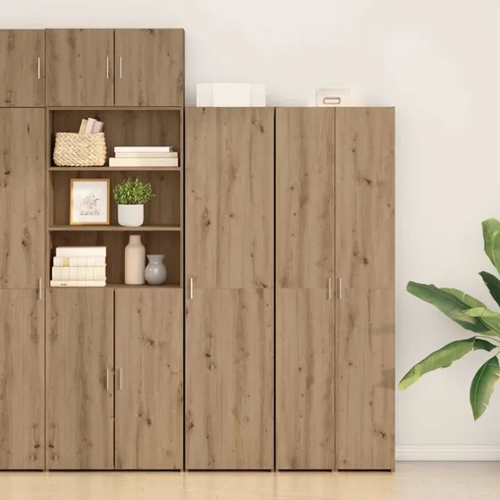 vidaXL Highboard Artisan Egetræ 45 x 42,5 x 185 cm