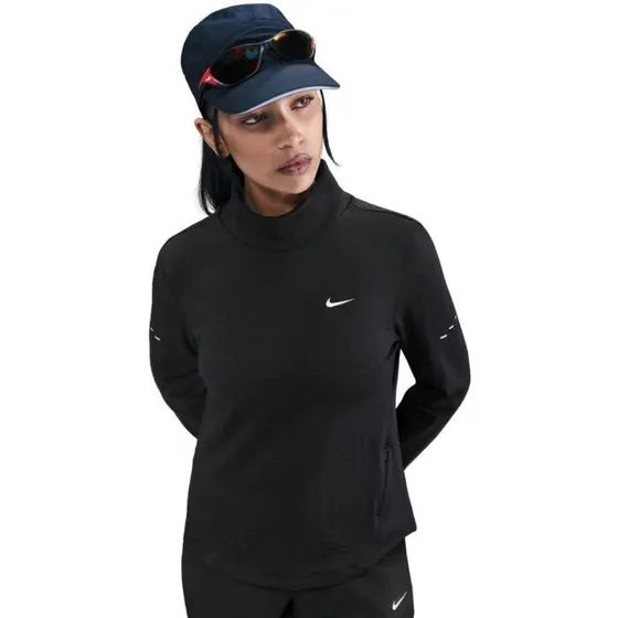 Nike Swift Therma-FIT Rollneck Dame - Sort/Reflekterende