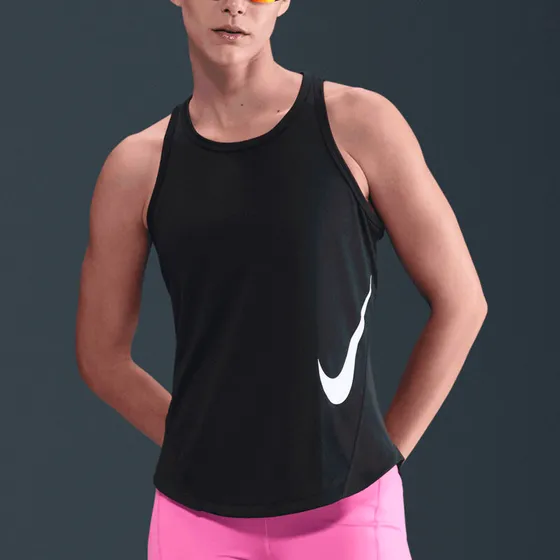 Nike Tempo Swoosh Run Tanktop – Sort