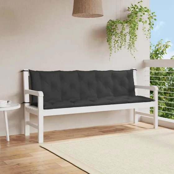 vidaXL Hynde til Havebænk 180x(50+50)x7 cm, Sort