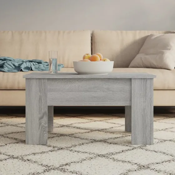 vidaXL sofabord 79x49x41 cm konstrueret træ grå sonoma-eg