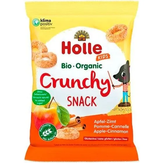 Holle Crunchy Snack Æble & Kanel Økologisk 25 g