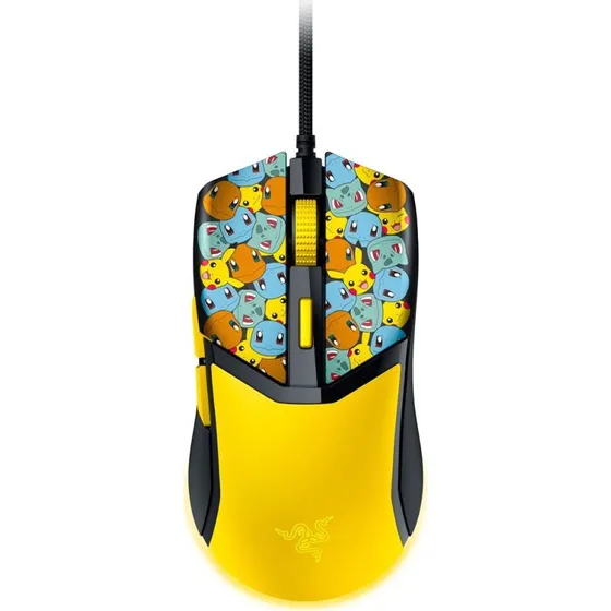 Razer Cobra Optisk Gaming Mus, Trådløs, 8500 DPI, Pokémon Edition, Gul